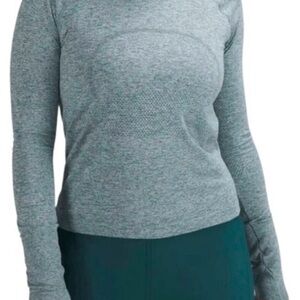 Lululemon swiftly tech long sleeve 2.0 green top with thumb holes